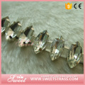 clear eye shape glass strong cup chain trimming for women shoes